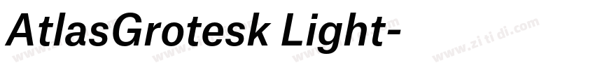 AtlasGrotesk Light字体转换